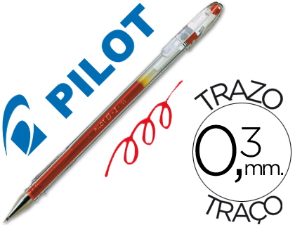 Bolígrafo Pilot G-1 tinta gel roja